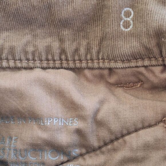 Ann Taylor Curvy Skinny Stretch Corduroy Pants Jeans Size 8 Tan Long 31" inseam - Picture 13 of 16